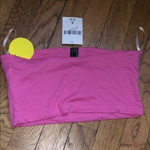 Small pink tube top bandeau